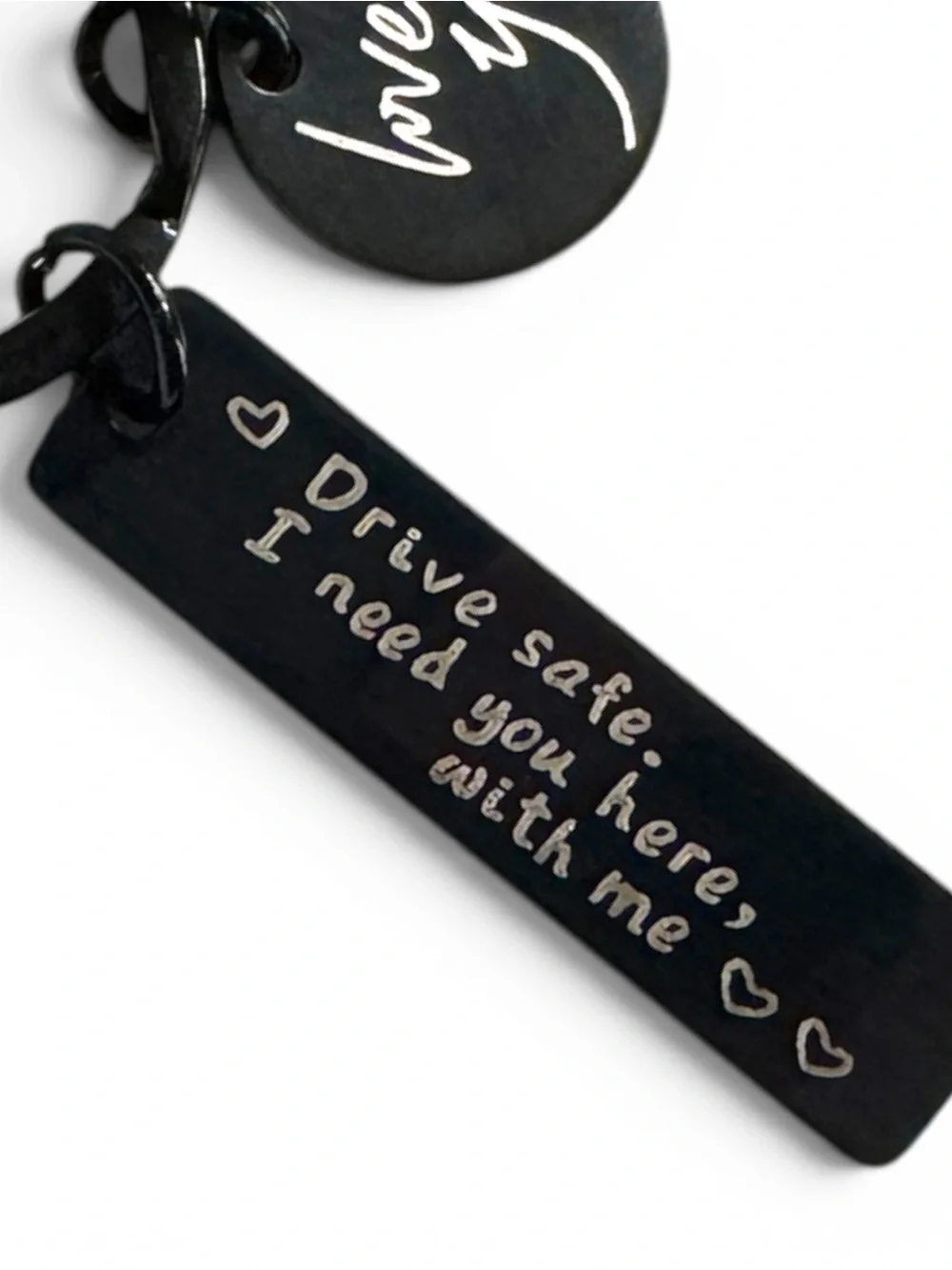 Drive Safe Love You Stainless Steel Keychain NIP